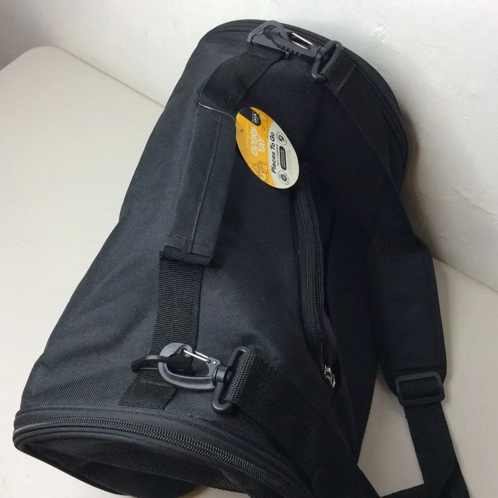 Every Yay Soft-Sided Canvas Mesh Pet Carrier Travel Bag Small 16lb.-Black